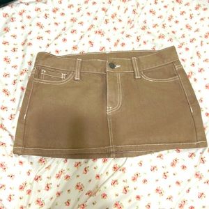Brandy Melville Beige Jean Skirt